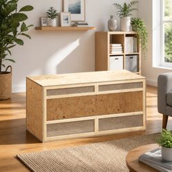 Compact Small Animal Habitat with Viewing Panel 100x47x47cm