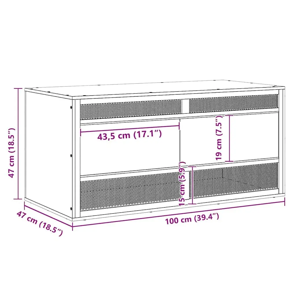 Small Animal Terrarium Multicolour 100x47x47cm Engineered Wood Habitat Enclosure