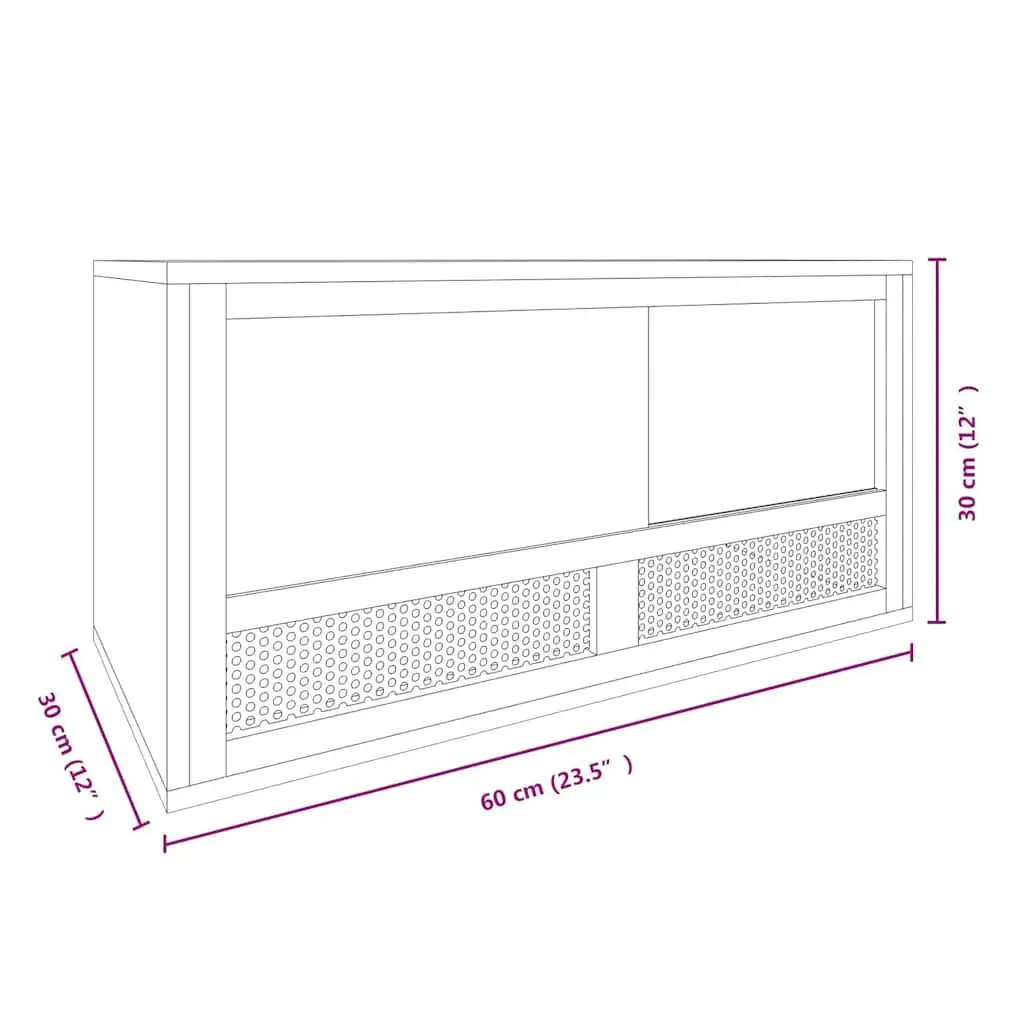 Small Animal Terrarium Multicolour 60 x 30 x 30 cm Engineered Wood with Glass Front