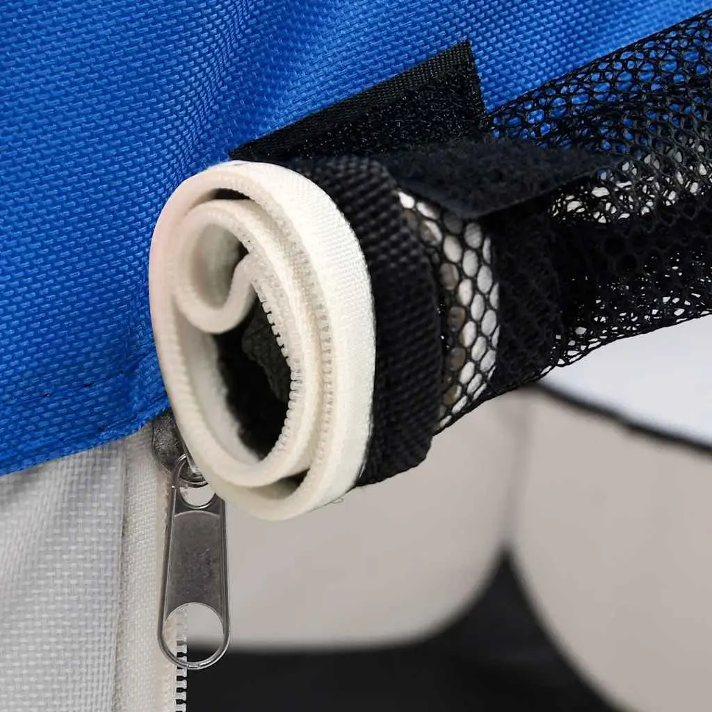 Foldable Dog Playpen 90x90x58cm in Blue