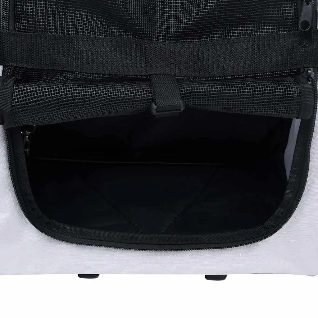 Foldable Pet Trolley Grey Multipurpose Carrier Backpack Handbag for Small Dogs Cats