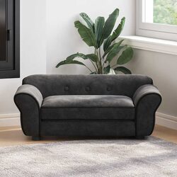 Black Dog Sofa Bed with Plush Cushion