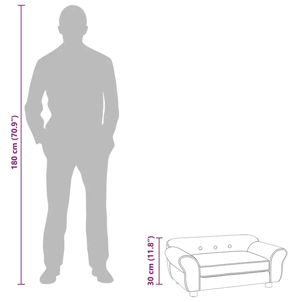 Pet Sofa for Small Animals with Plush Padding