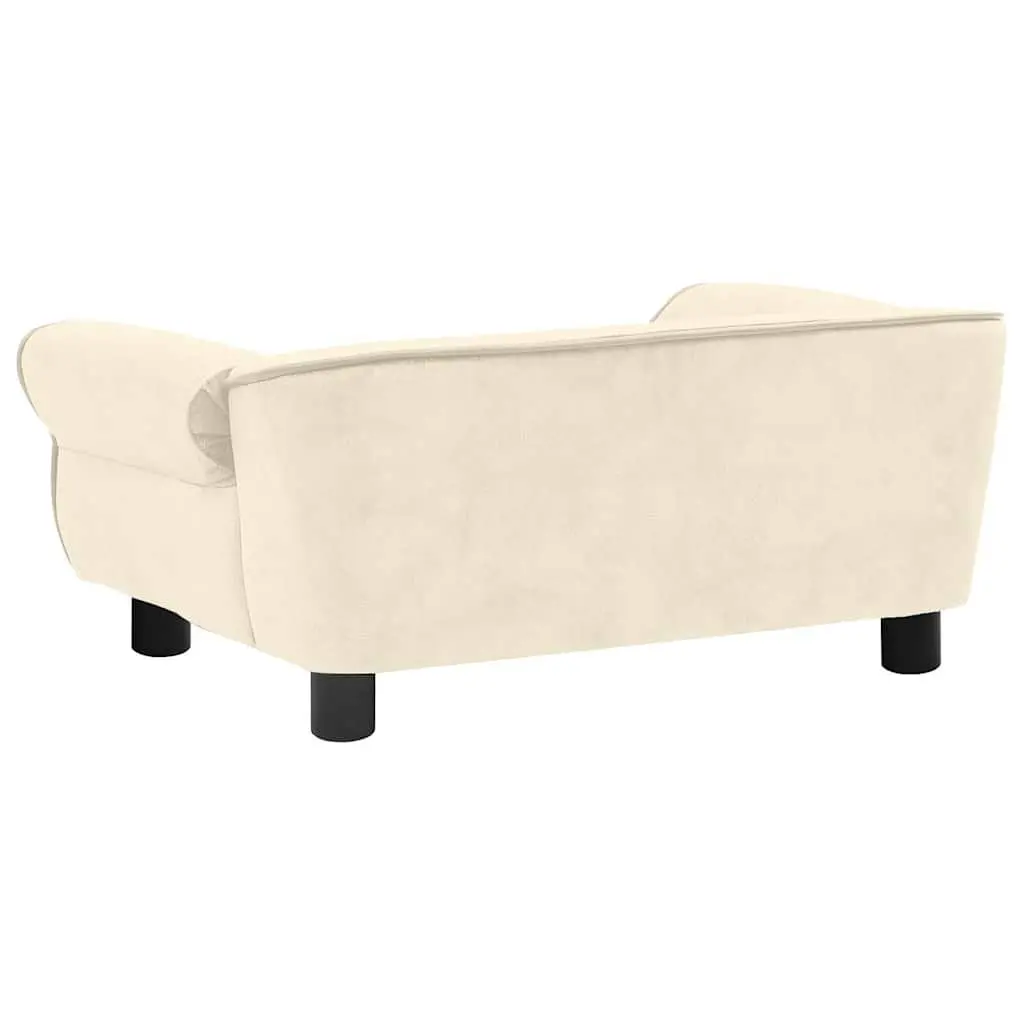 Dog Sofa Cream Plush Cushion Washable Cover