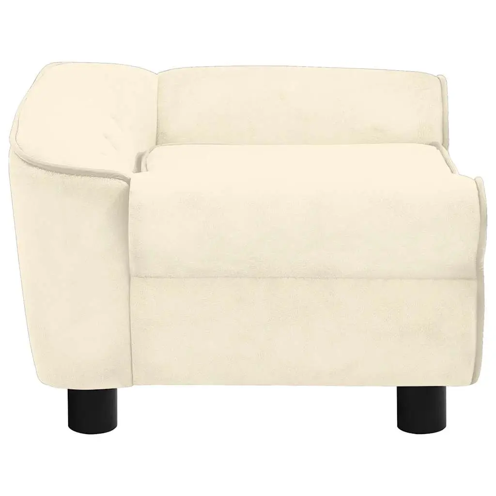 Dog Sofa Cream Plush Cushion Washable Cover