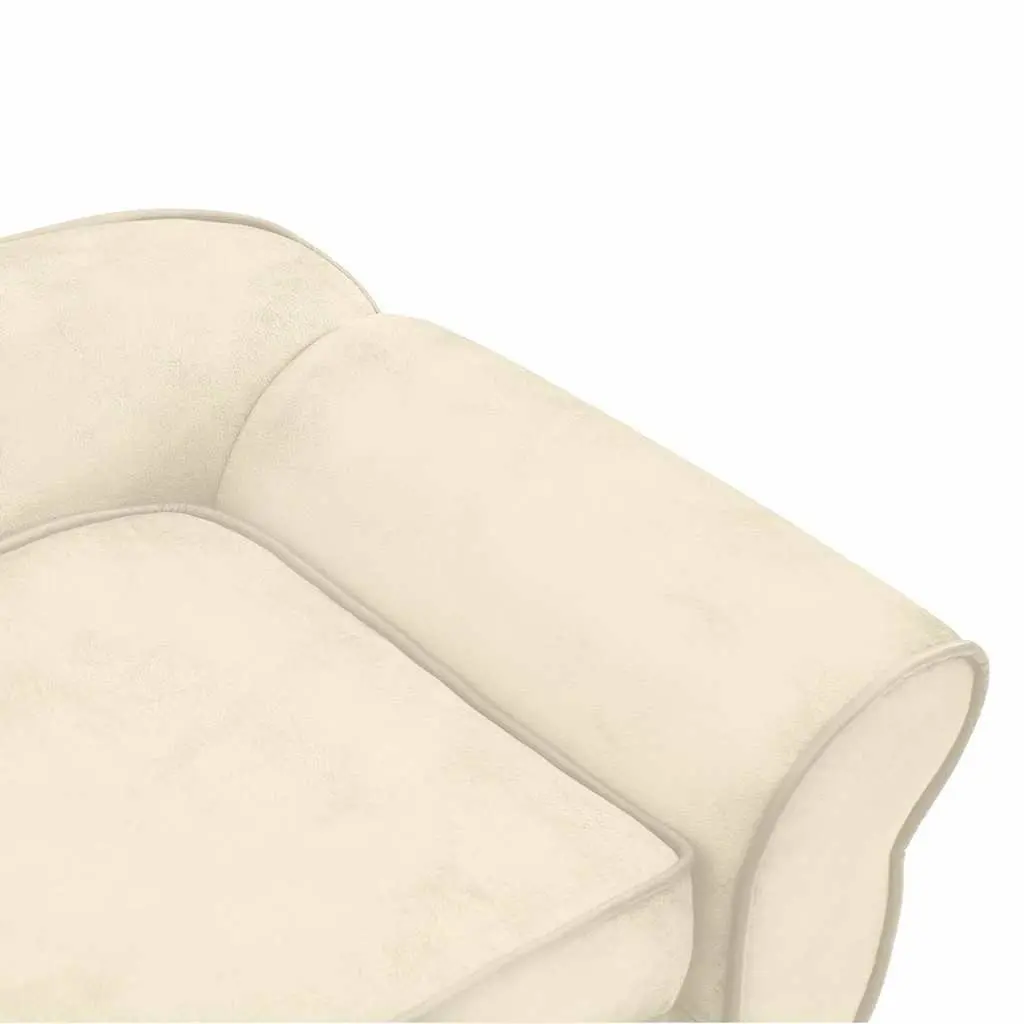 Dog Sofa Cream Plush Cushion Washable Cover