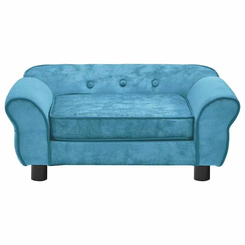Dog Sofa Bed Turquoise Small Plush Cushion Washable Cover
