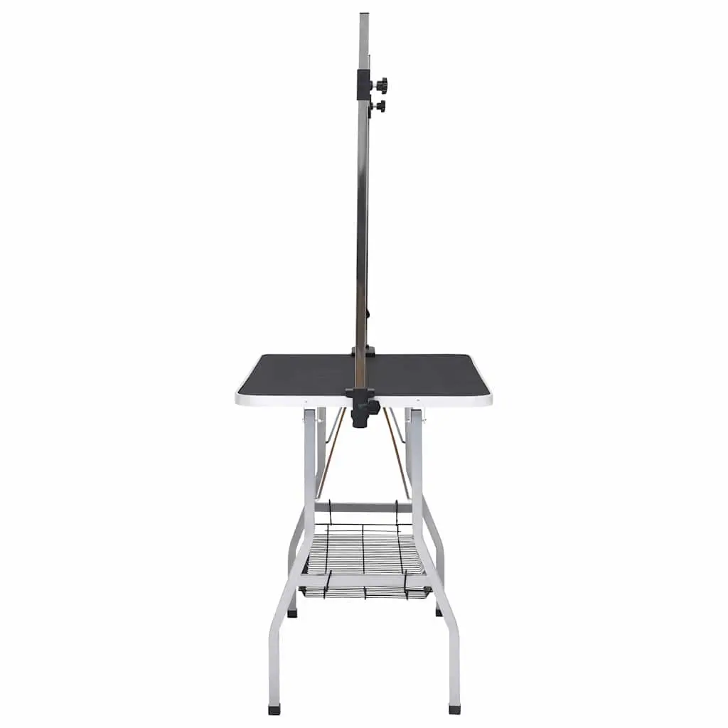 Dog Grooming Table Black Adjustable Height Foldable Non-Slip Tabletop