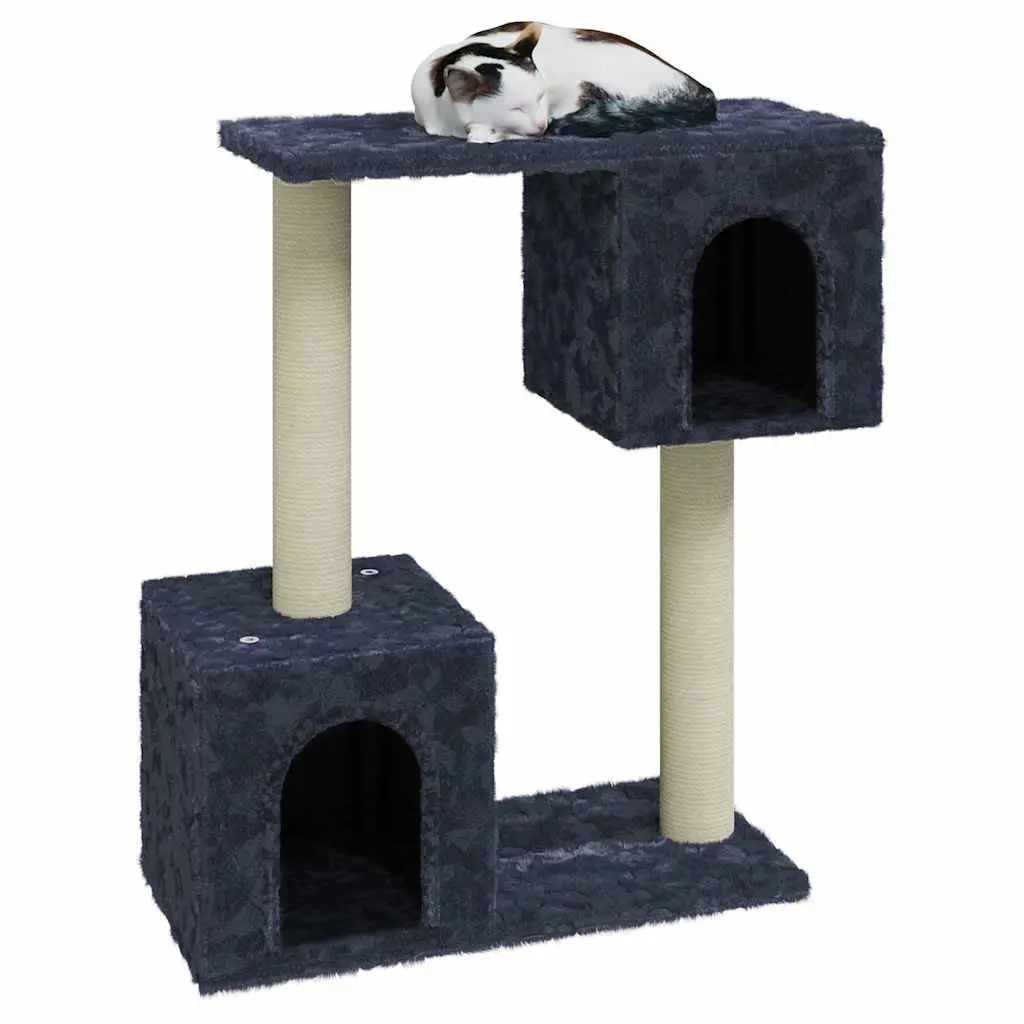 Cat Tree Dark Grey Multi-Level Scratching Post Climbing Perch House