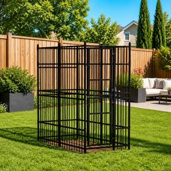 Outdoor Steel Dog Kennel 1.84m²