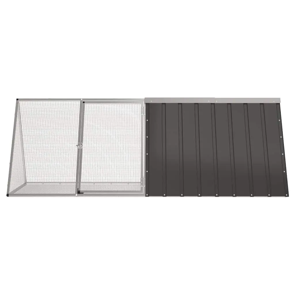 Rabbit Cage Anthracite Galvanised Steel Hutch Small Animal Enclosure Playpen