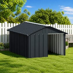 Galvanised Steel Dog House for Outdoor Use