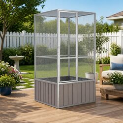 Grey Bird Cage for Indoor and Outdoor Use