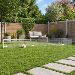 5-Panel Small Animal Rabbit Cage Hutch Run Playpen Galvanised Iron Housing