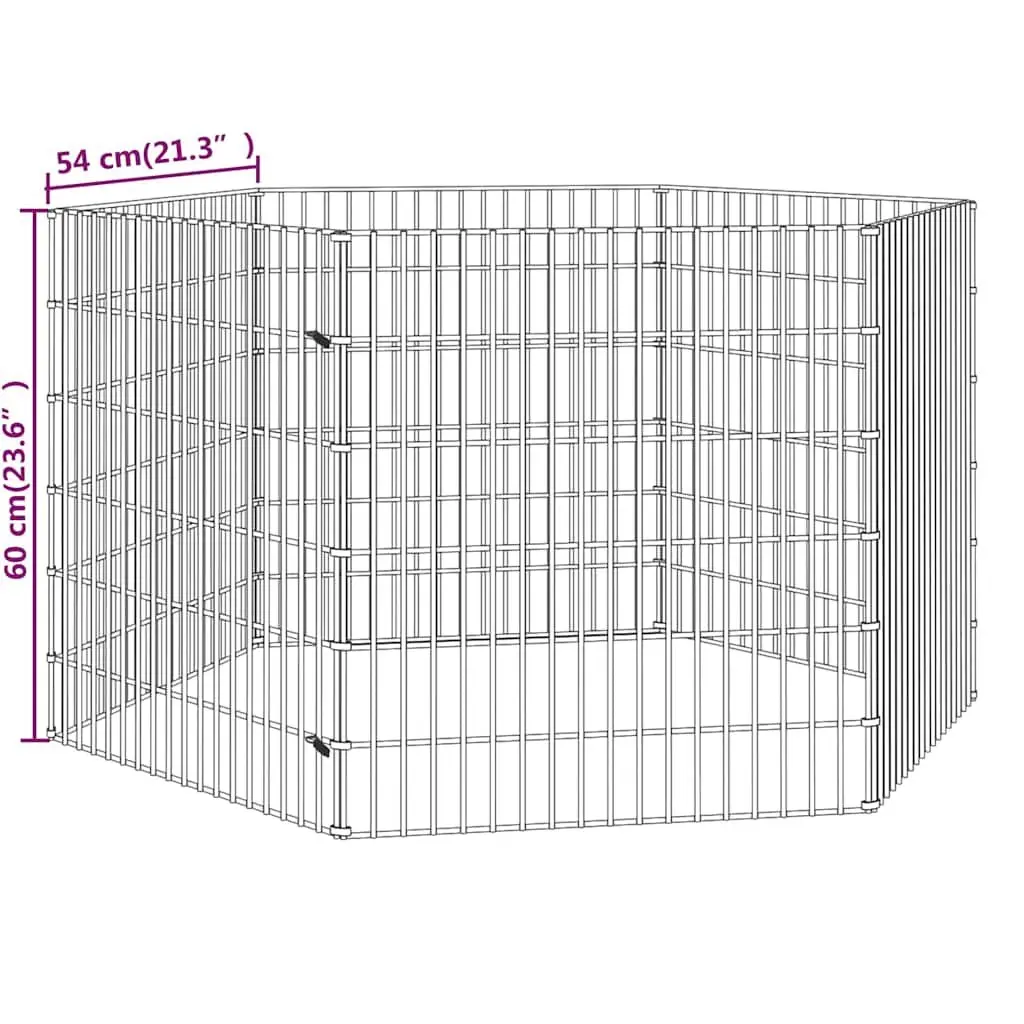 Small Animal Enclosure 6-Panel Pet Pen Play Pen for Rabbits Guinea Pigs Outdoor