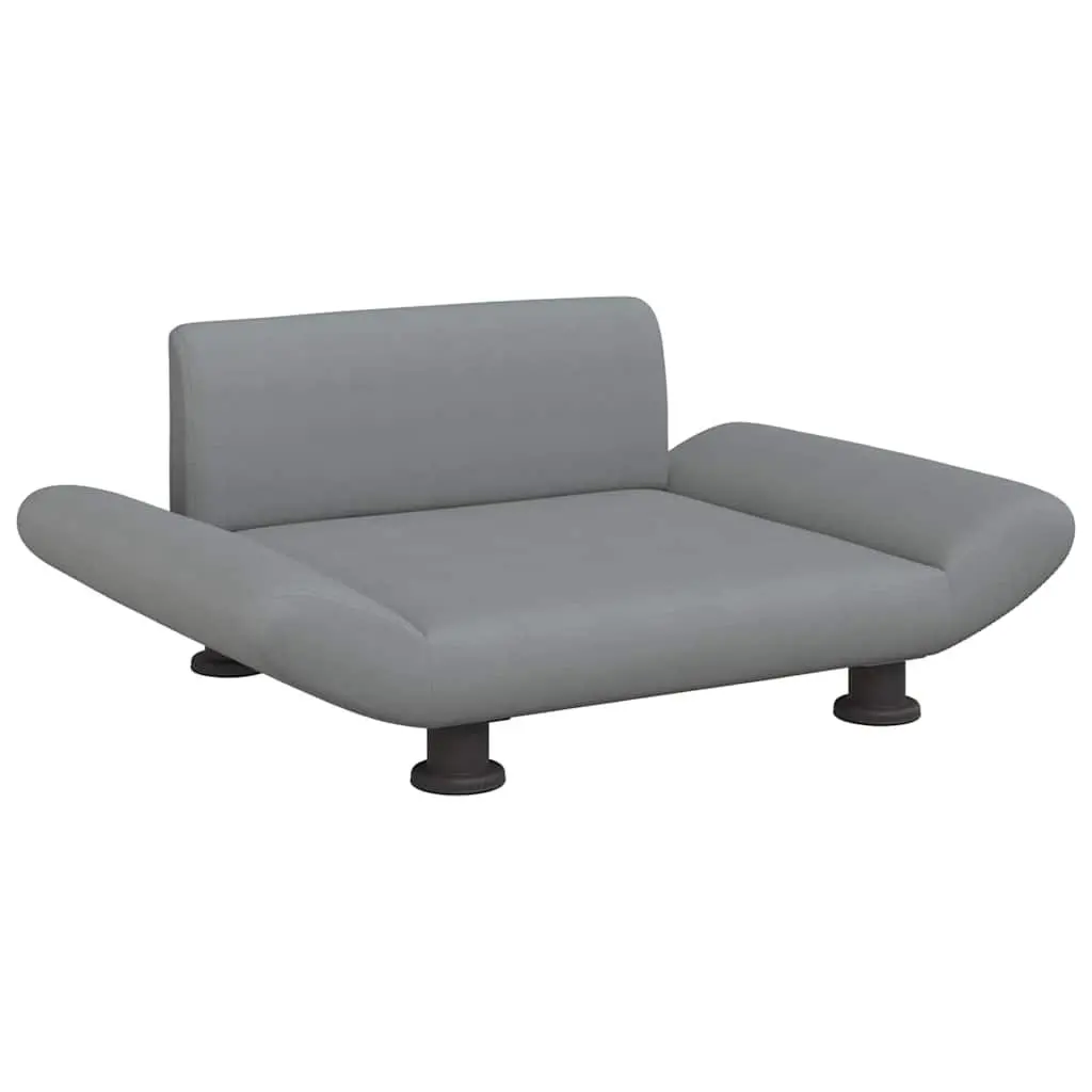 Dog Bed Grey Fabric Pet Sofa Couch Cushion Lounger Furniture Indoor Comfort Rest