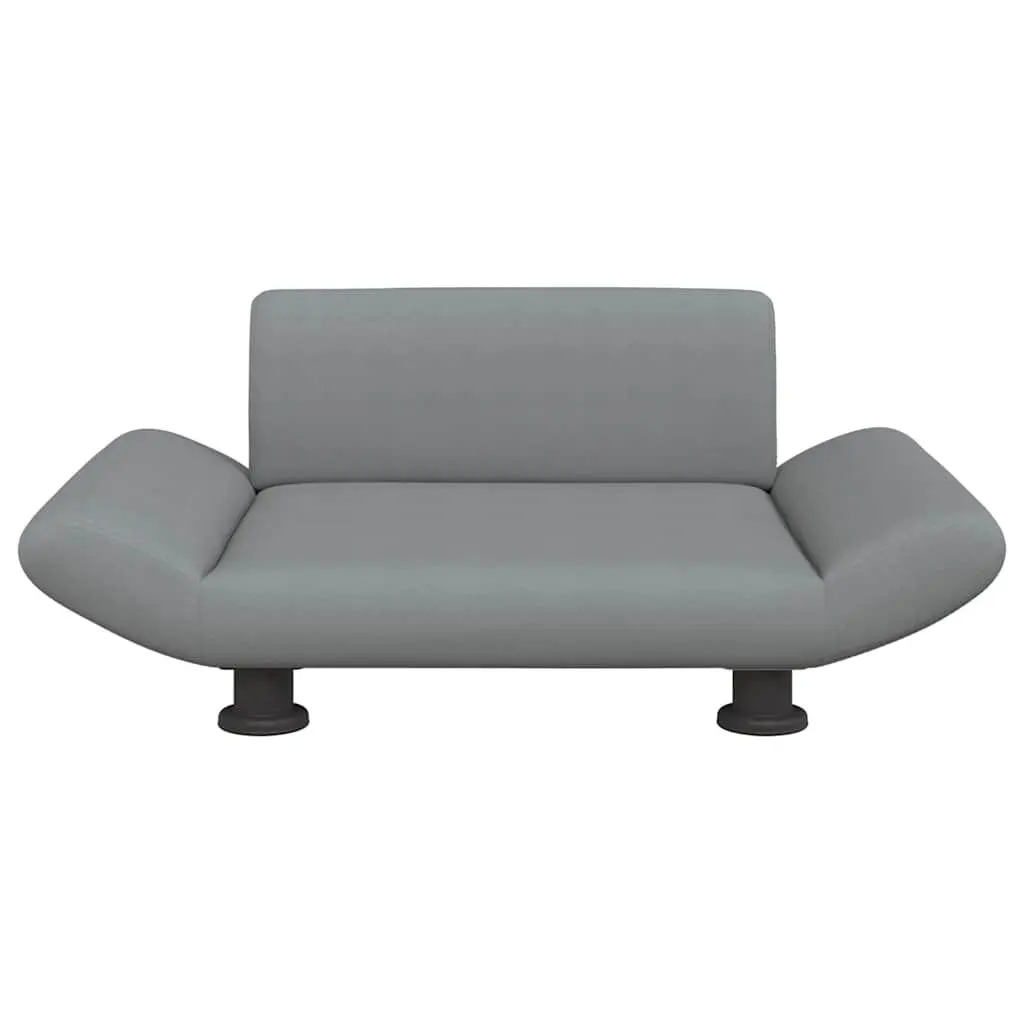 Dog Bed Grey Fabric Pet Sofa Couch Cushion Lounger Furniture Indoor Comfort Rest