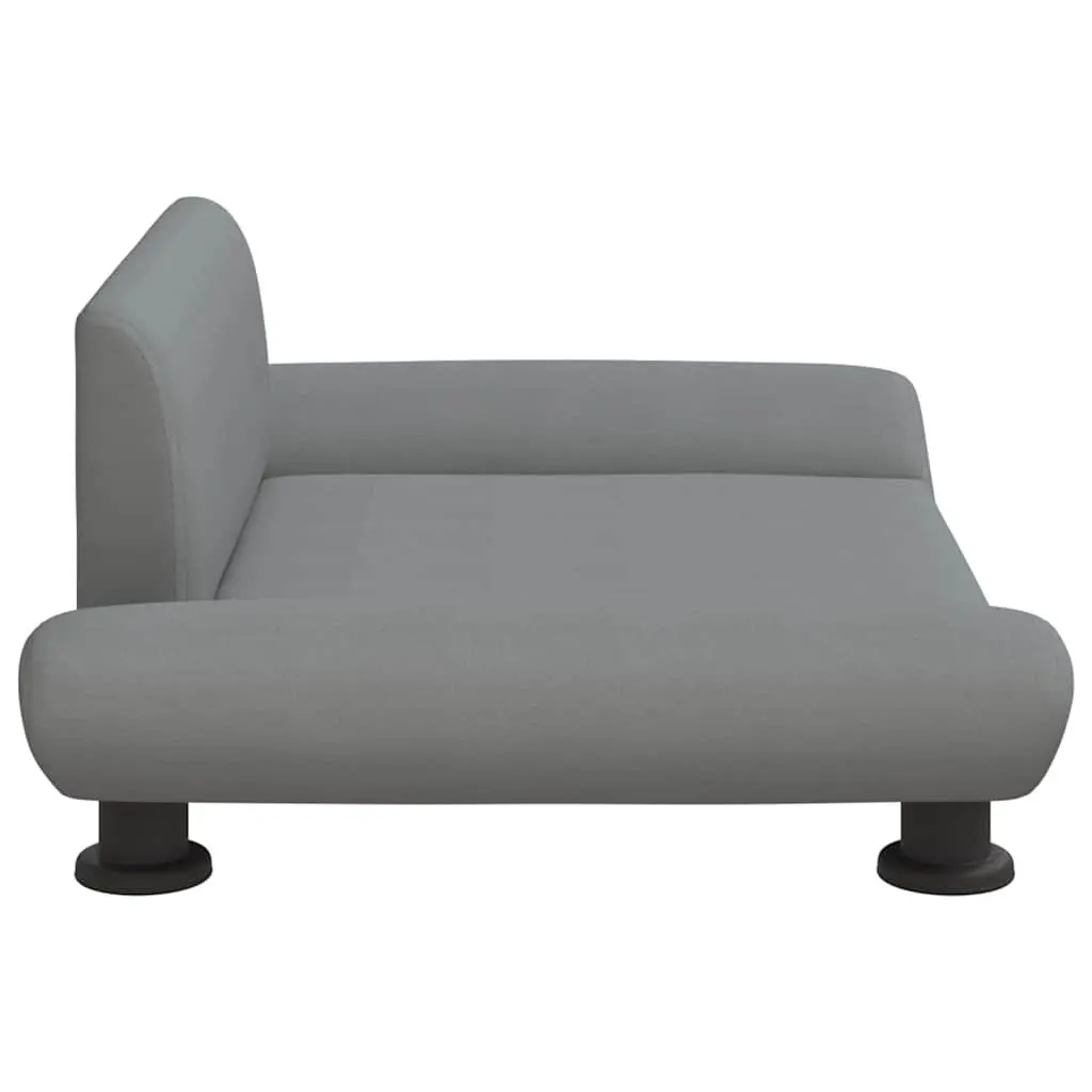 Dog Bed Grey Fabric Pet Sofa Couch Cushion Lounger Furniture Indoor Comfort Rest