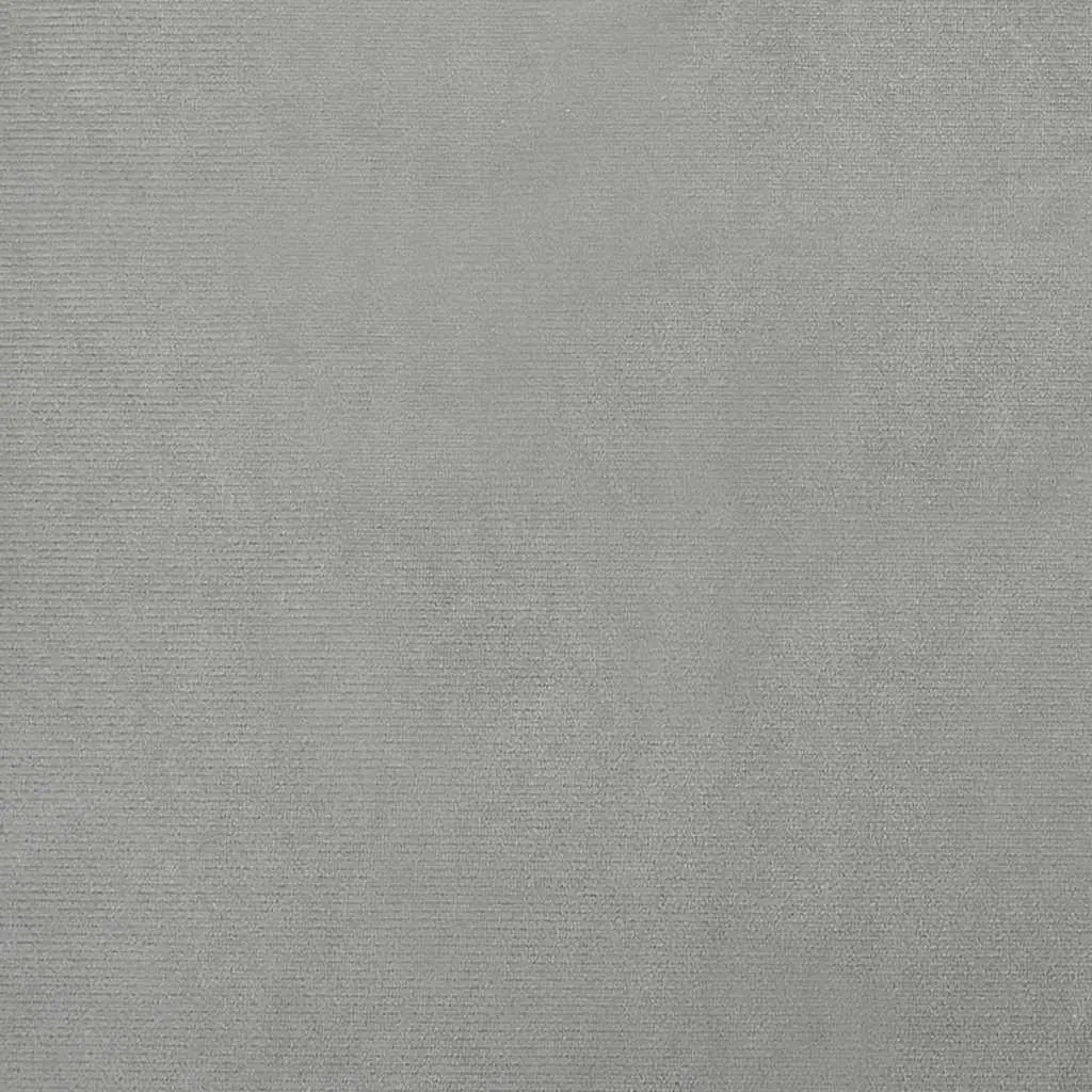 Dog Bed Light Grey Velvet Padded with Extension Section Sturdy Pine Wood Frame