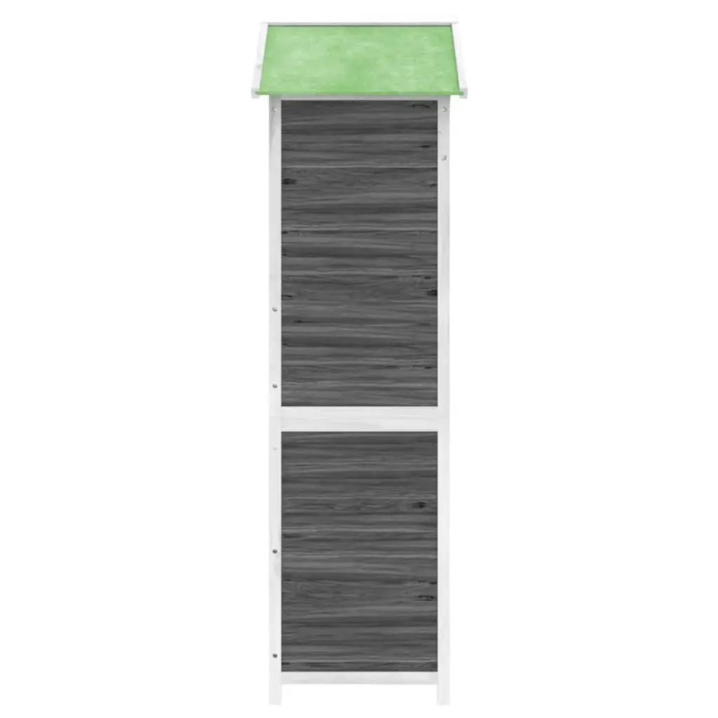 Garden Tool Shed Grey Solid Wood Pine Rainproof 120x53.5x170cm