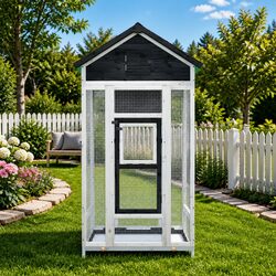 Your Bird's New Home: Large Grey Outdoor Aviary