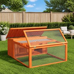 Compact and Durable Rabbit Hutch for Outdoor Pets