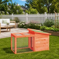 Compact and Functional Rabbit Hutch for Outdoor Use