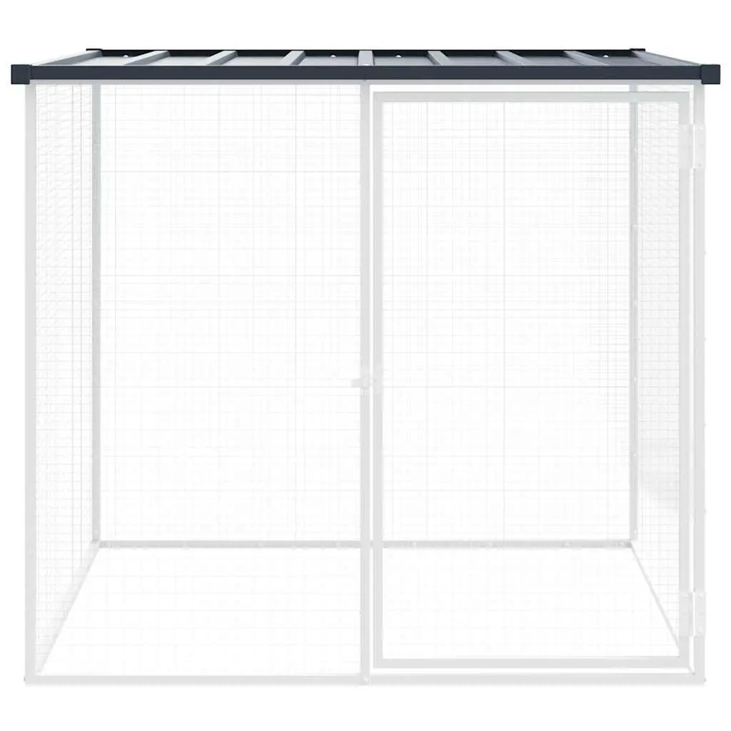 Chicken Cage Anthracite 103x98x90cm Galvanised Steel Coop with Roof
