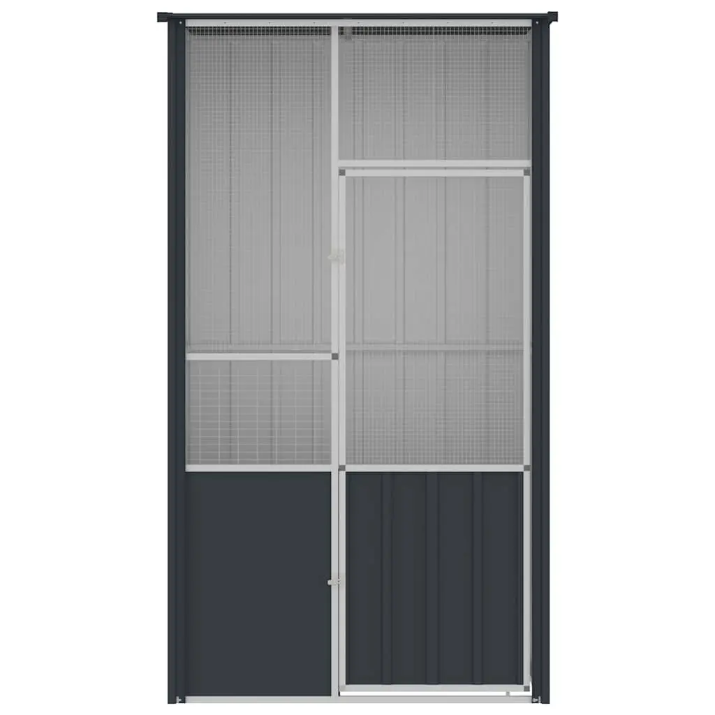 Bird Cage Anthracite Large Galvanised Steel Walk-In Flight Enclosure