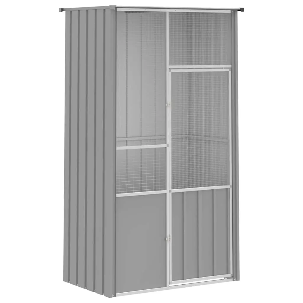 Bird Cage Grey Large Walk In Flight Enclosure Galvanised Steel