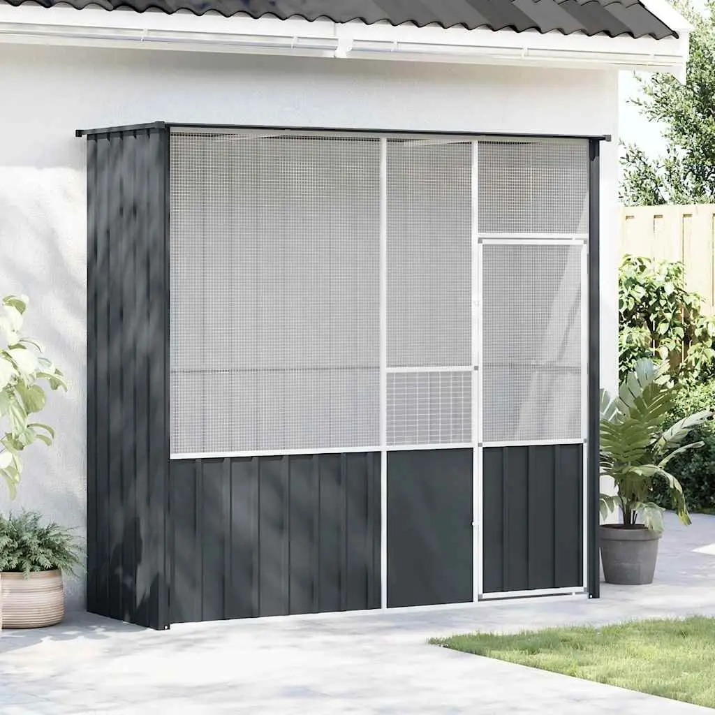 Bird Cage Anthracite Large Galvanised Steel Outdoor Indoor Enclosure