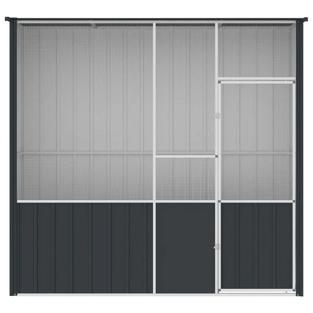 Bird Cage Anthracite Large Galvanised Steel Outdoor Indoor Enclosure