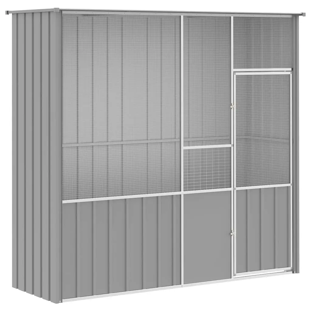 Bird Cage Aviary Grey Large Galvanised Steel Frame Welded Fence
