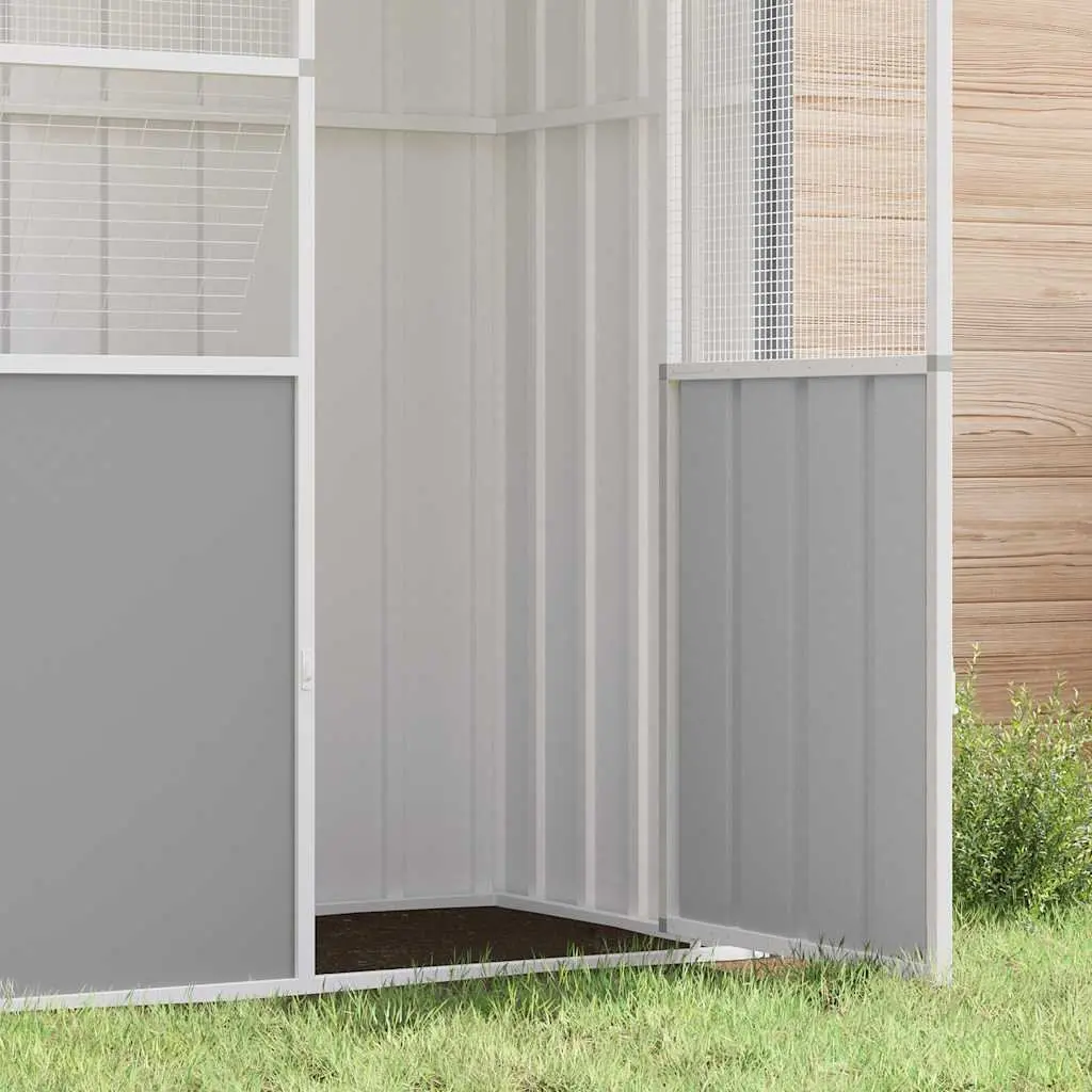 Bird Cage Aviary Grey Large Galvanised Steel Frame Welded Fence