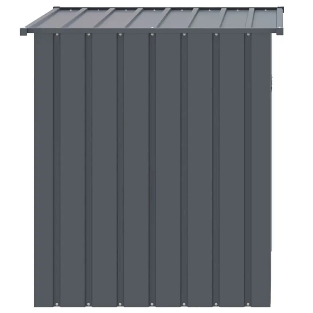 Dog House Anthracite Galvanised Steel Outdoor Shelter with Roof