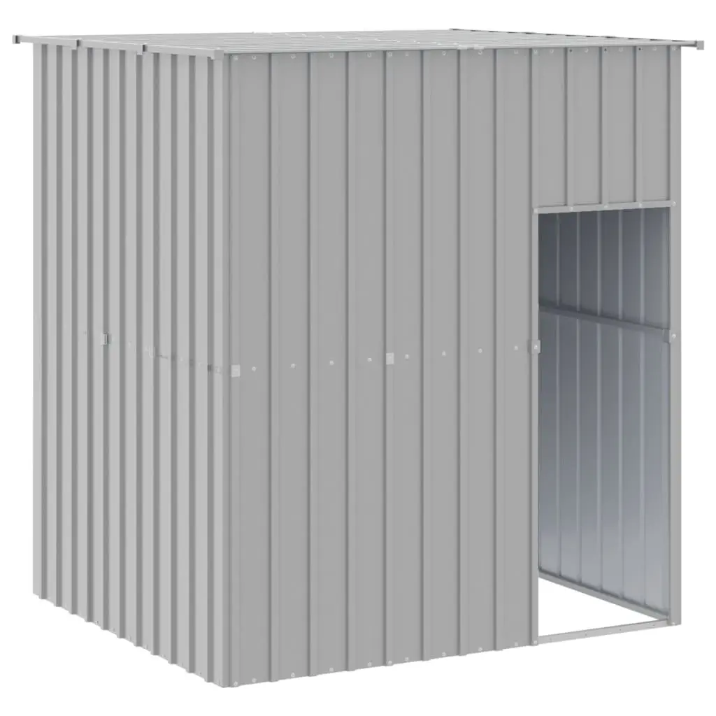 Dog Kennel Grey Large Heavy Duty Outdoor Shelter with Roof