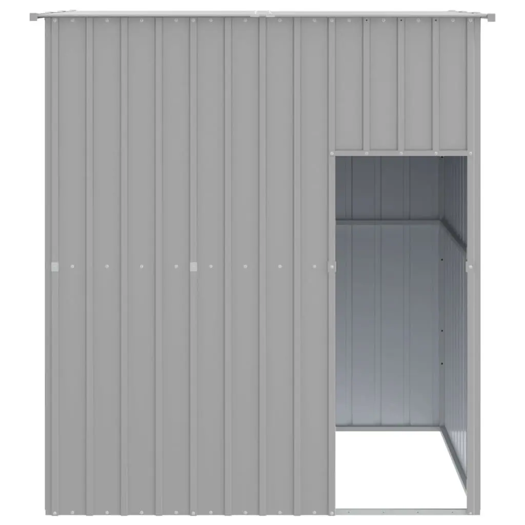 Dog Kennel Grey Large Heavy Duty Outdoor Shelter with Roof