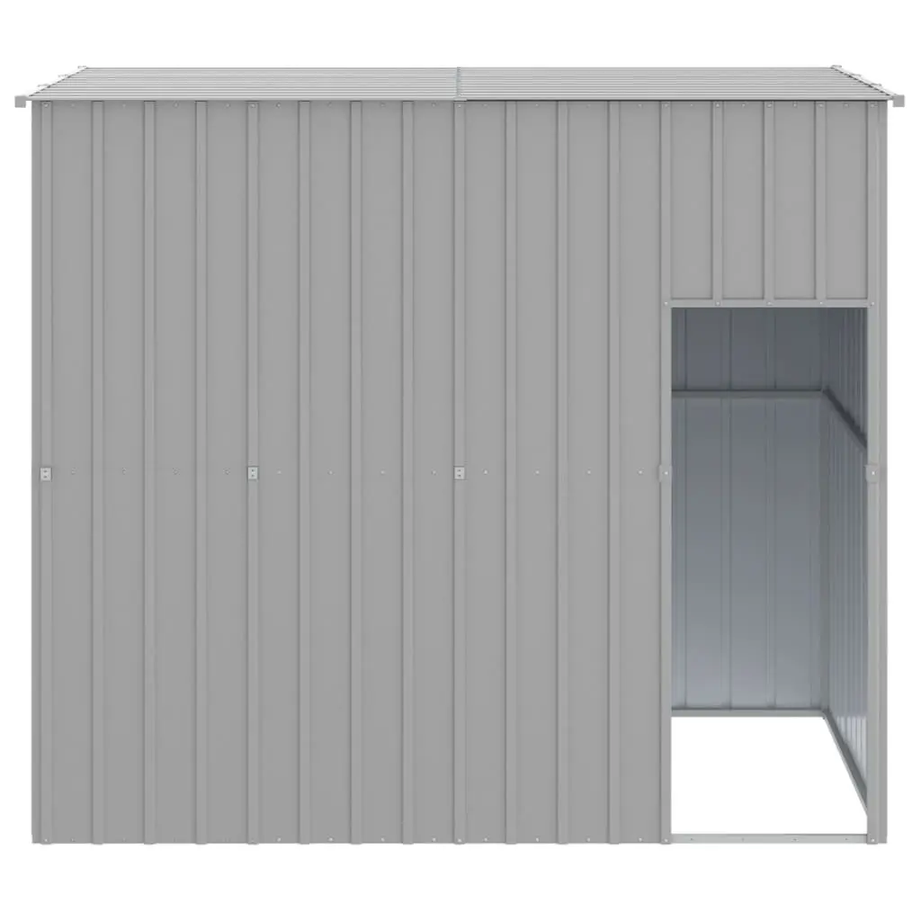 Dog House with Roof Grey Outdoor Kennel Shelter Pet Puppy Safe Play Enclosure