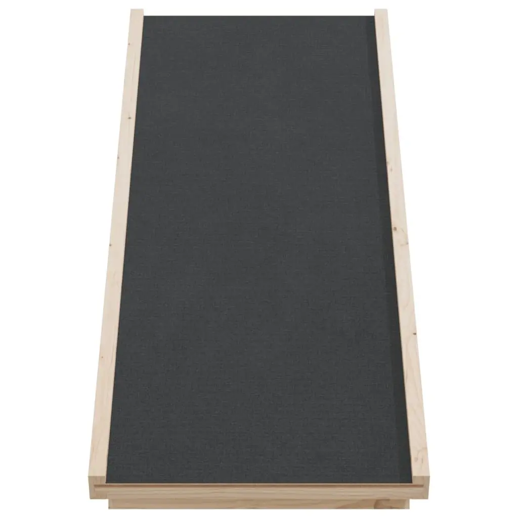 Dog Ramp Grey 100x40cm Foldable Adjustable Height Anti-slip Polyester Surface