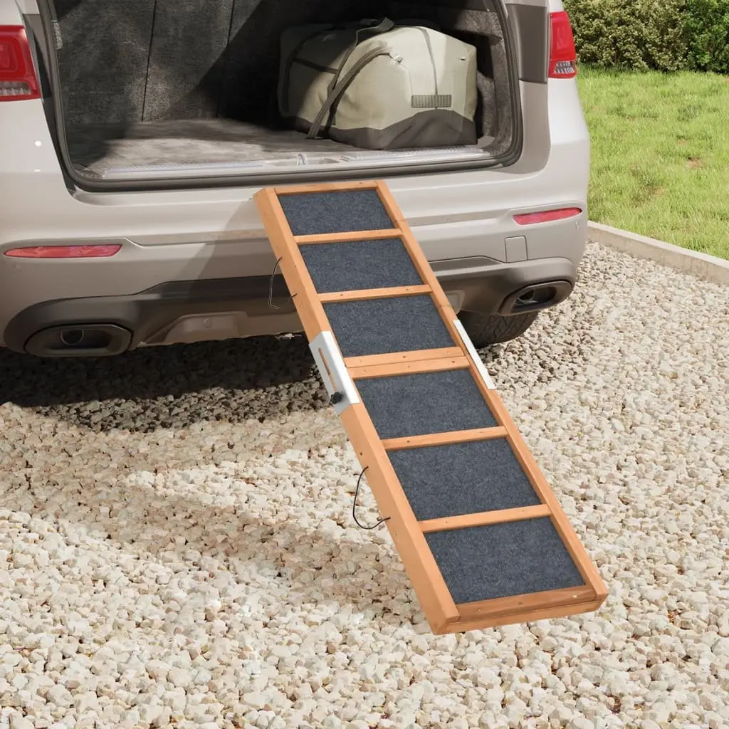 Dog Ramp Grey 120cm Foldable Portable Access for Bed Couch Car