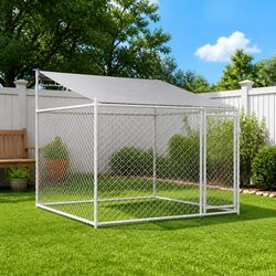 Dog Cage with Roof for Outdoor Use