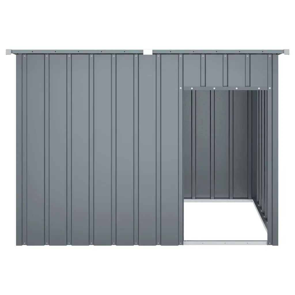 Dog House Anthracite Large Galvanised Steel Construction with Roof