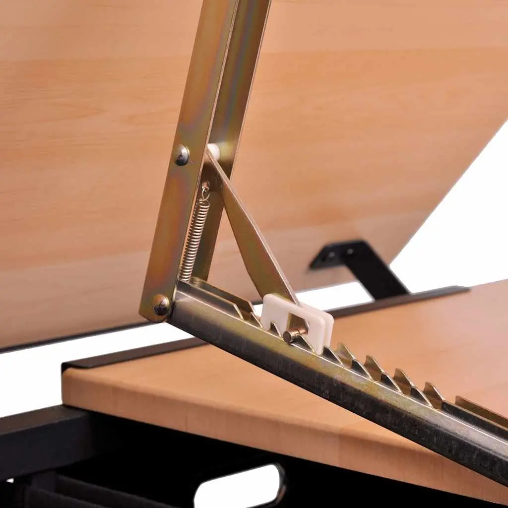 Drafting Table Brown Adjustable Height Tiltable Tabletop Double Work Surface