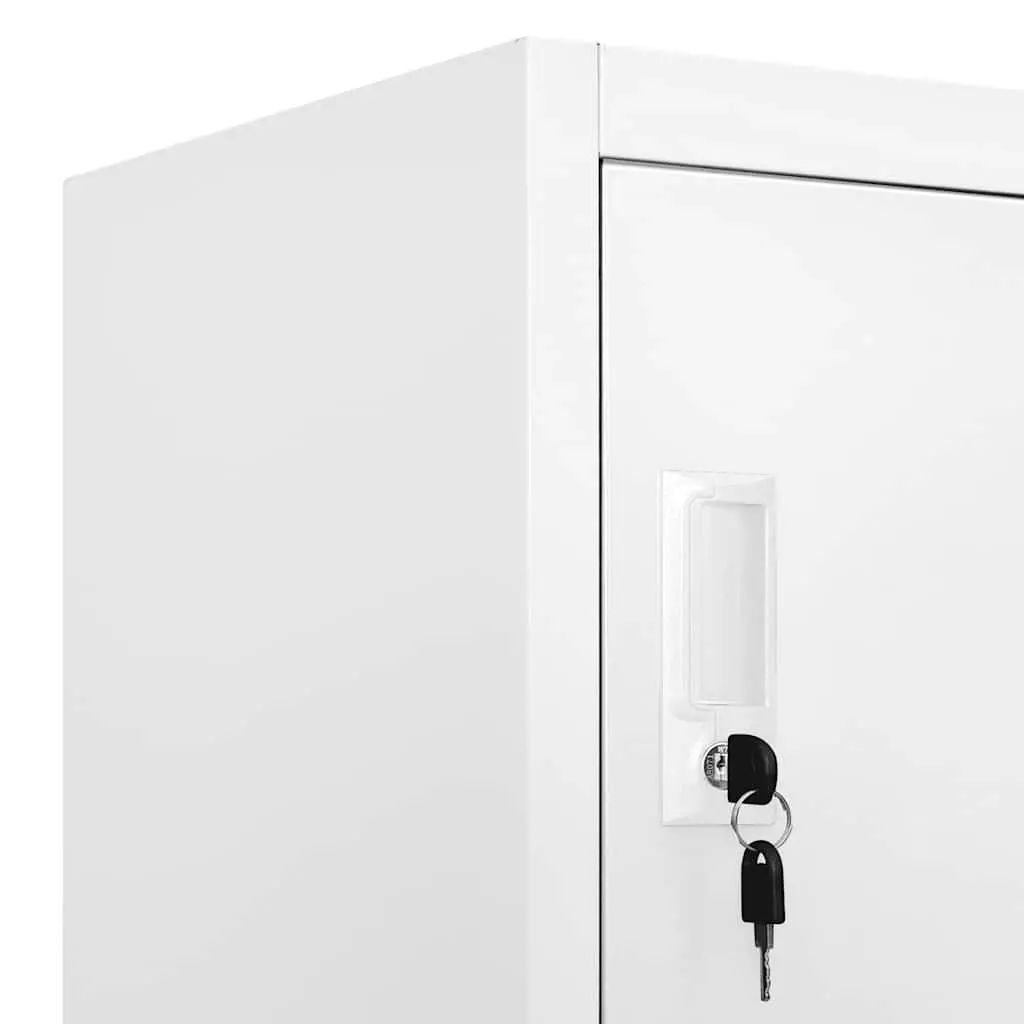 Locker Cabinet Grey Steel 90x45x180cm 9 Compartments