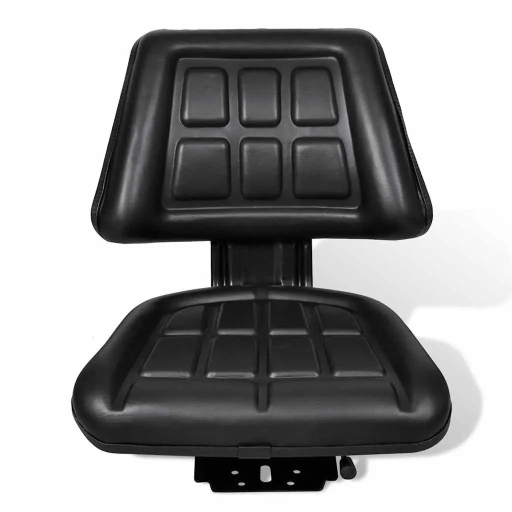 Tractor Seat Black Padded Foam Backrest Comfort Outdoor Garden Equipment