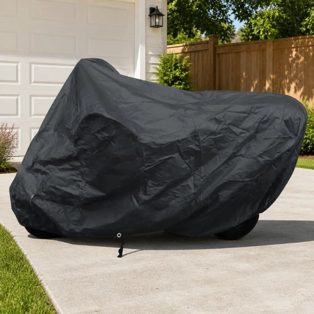 Motorcycle Cover Multicolour 70D Polyester Double-Stitched Waterproof Protection