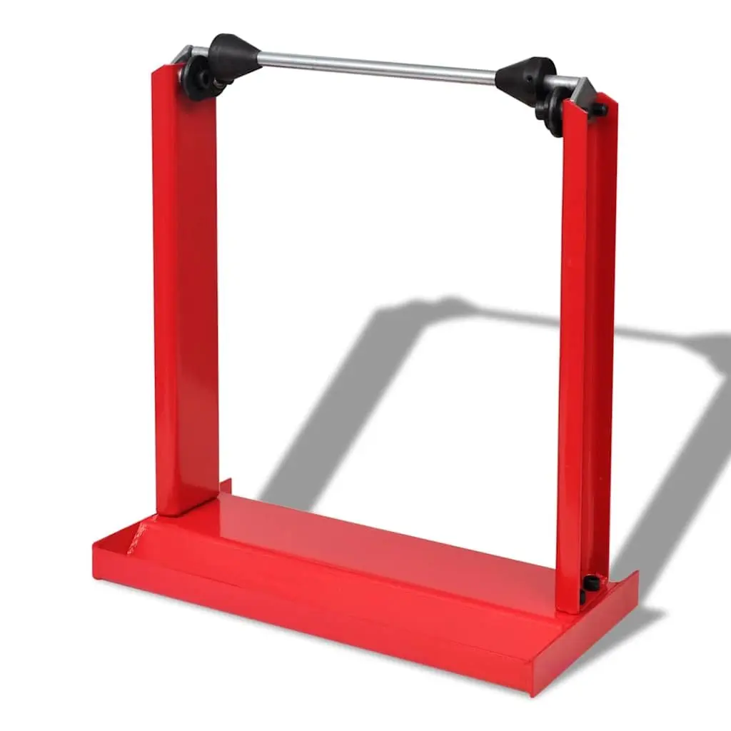 Motorcycle Wheel Balancer Stand Red Steel Gravity-Based System