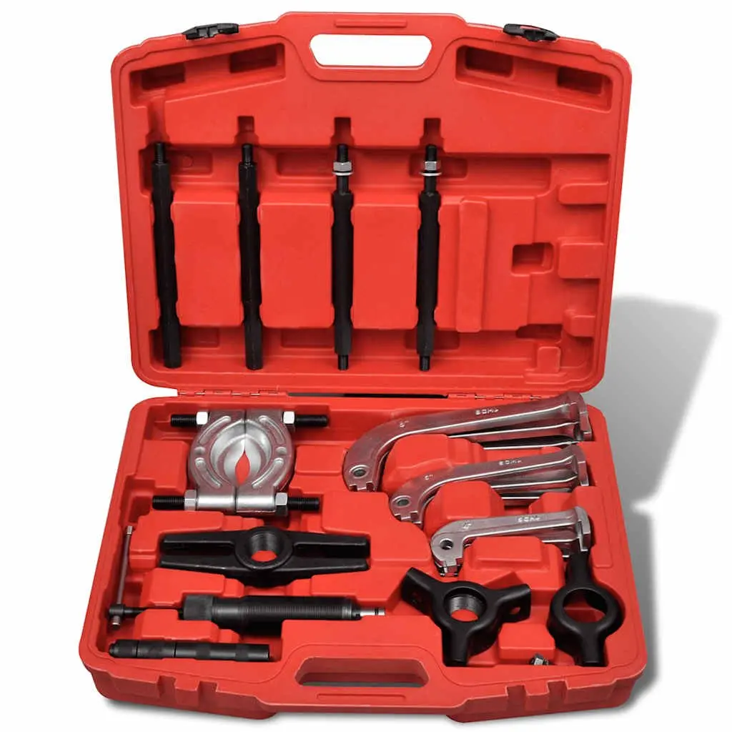 Hydraulic Bearing Puller Separator Tool Set Grey 25 Piece Kit with Blow-moulded Storage Case