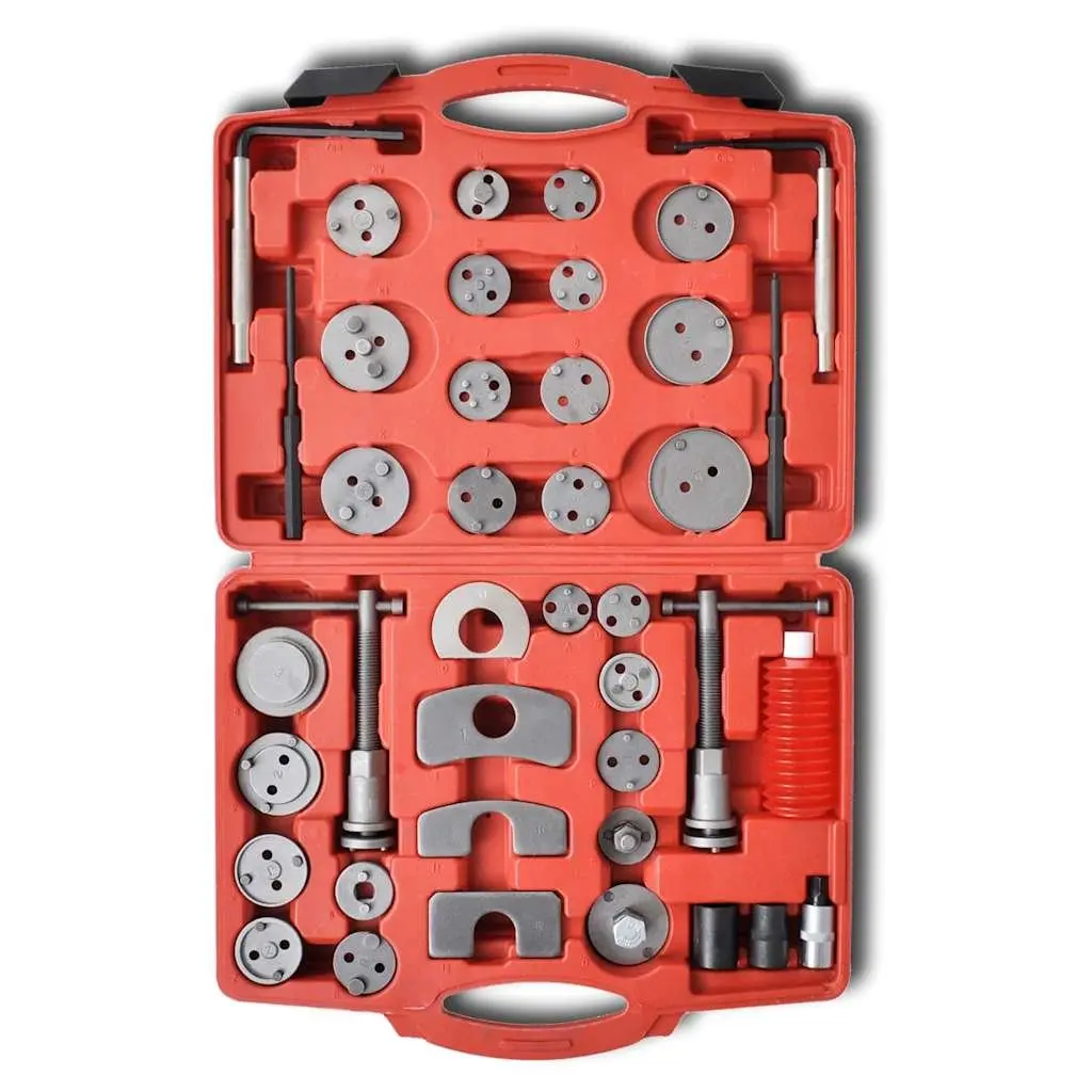 Brake Caliper Piston Wind Back Tool Kit Silver 40 Piece Hardened Carbon Steel