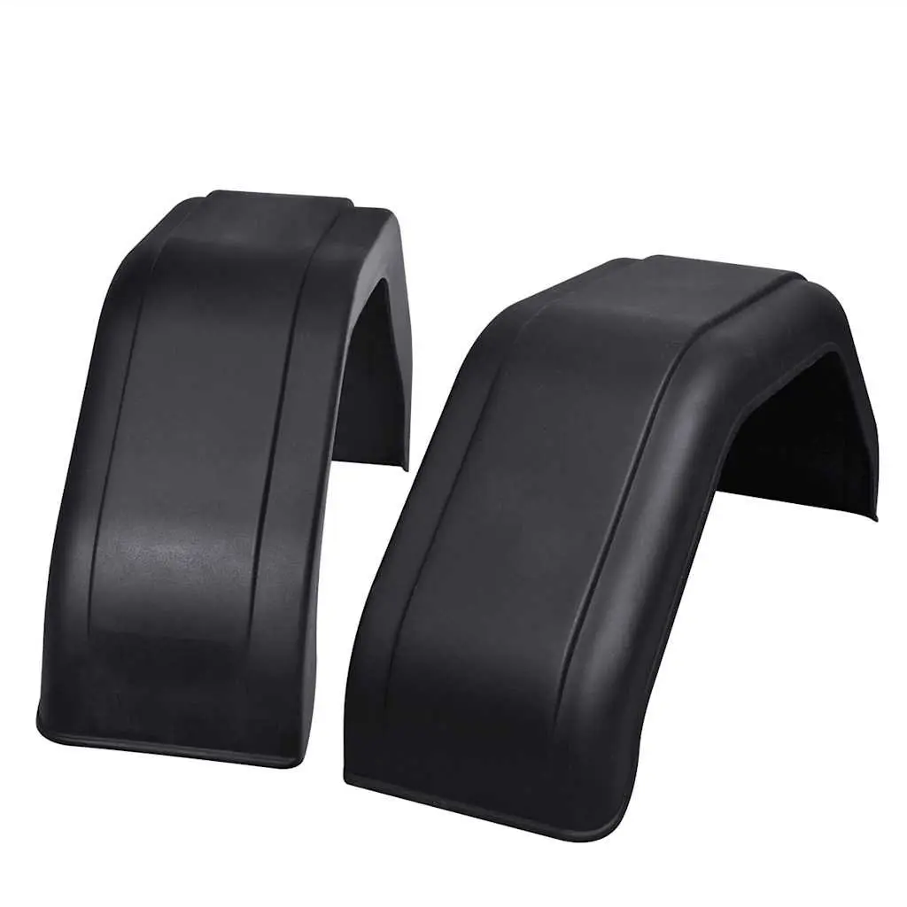 Mudguard for Trailer Wheels 200 x 680 mm Black Fender Set Vehicle Parts